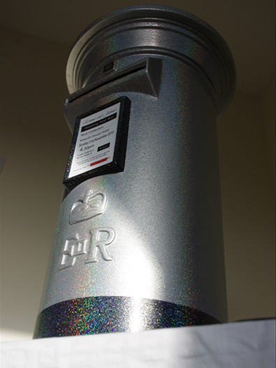 Silver Holographic Sparkle Wedding Post Box