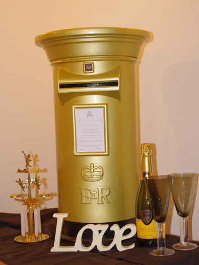 Gold Bling Box Wedding PostBox