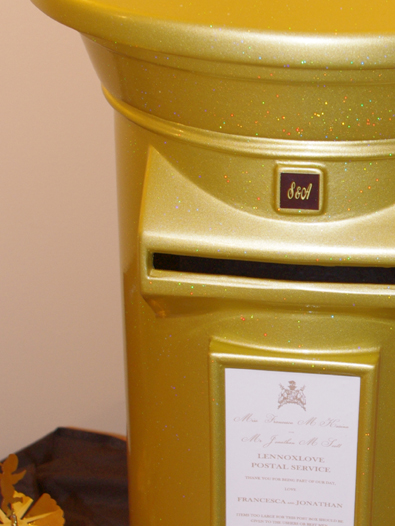 Gold Bling Box Wedding PostBox