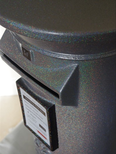 Silver Holographic Sparkle Wedding Postbox
