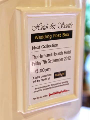 Ivory and Black Wedding Post Box Hire