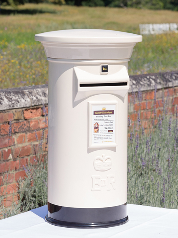 Ivory and Black Wedding Post Box Hire