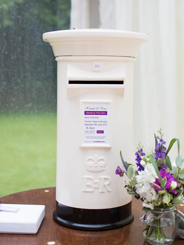 Ivory and Black Wedding Post Box Hire