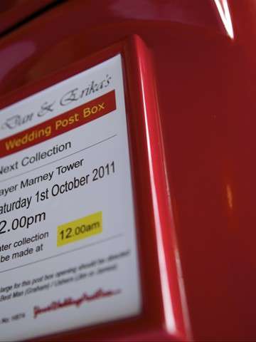 Red Wedding Post Box Hire