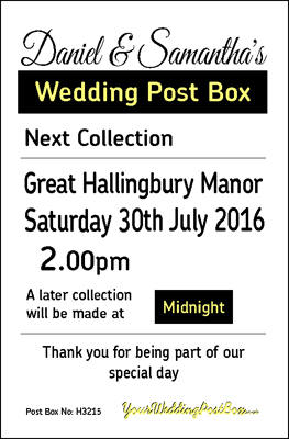 Personalised Wedding Post Box Hire