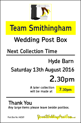 Wedding Postbox Hire Personalisation Panel