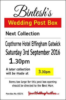 Personalised Wedding Postbox Hire