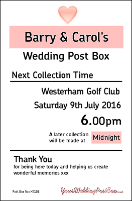 Personalised Wedding Post Box Hire